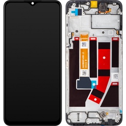 [4130254] Oppo A77 Display Module Black (+ LCD Frame) - Original Service Pack