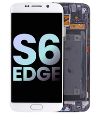[GH97-17162B GH97-17317B GH97-17334B] Samsung Galaxy S6 Edge SM-G925 Display Module + Frame White - Original Service Pack