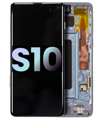 [GH82-18850C GH82-18835C] Samsung Galaxy S10 SM-G973 Display Module + Frame Blue - Original Service Pack