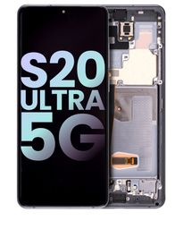 [GH82-26032B GH82-26033B] Samsung Galaxy S20 Ultra SM-G988 Display Module + Frame Gray - Original Service Pack