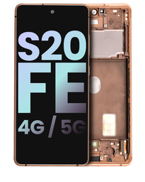 [GH82-24219F GH82-24215F GH82-29056F GH82-24220F] Samsung Galaxy S20 FE 4G SM-G780 / S20 FE 5G SM-G781 Display Module + Frame Orange - Original Service Pack