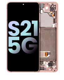 [GH82-24544D GH82-24545D GH82-27255D GH82-27256D] Samsung Galaxy S21 SM-G991 Display Module + Frame Pink - Original Service Pack