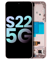[GH82-27520D GH82-27521D] Samsung Galaxy S22 SM-S901 Display Module + Frame Pink Gold - Original Service Pack