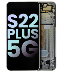 [GH82-27500B GH82-27501B] Samsung Galaxy S22 Plus SM-S906 Display Module + Frame White (White/Cream/Blue) - Original Service Pack