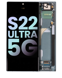 [GH82-27488D GH82-27489D] Samsung Galaxy S22 Ultra SM-S908 Display Module + Frame Green - Original Service Pack