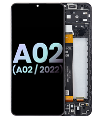 [GH82-25249A GH82-25250A] Samsung Galaxy A02 SM-A022 Display Module + Frame Black - Original Service Pack