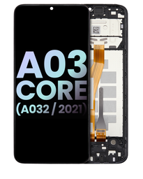 [GH81-21711A] Samsung Galaxy A03 Core SM-A032 Display Module + Frame Black - Original Service Pack