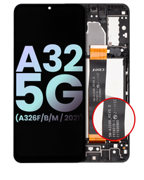 [GH82-25121A GH82-25122A] Samsung Galaxy A32 5G SM-A326 Display Module + Frame Black - Original Service Pack