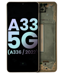 [GH82-28143D GH82-28144D] Samsung Galaxy A33 5G SM-A336 Display Module + Frame Orange - Original Service Pack