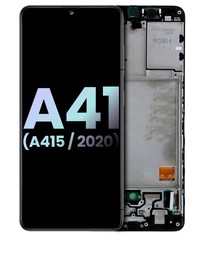 [GH82-22860A GH82-23019A] Samsung Galaxy A41 SM-A415 Display Module + Frame Black - Original Service Pack