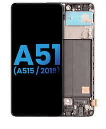 Samsung Galaxy A51 SM-A515 Display Module + Frame Black LCD (Incell) - Compatible