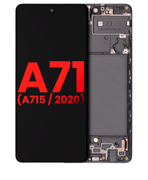 Samsung Galaxy A71 SM-A715 Display Module + Frame Black Oled Soft - Compatible
