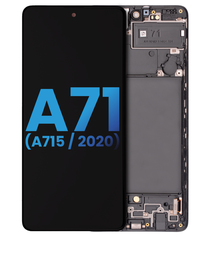 Samsung Galaxy A71 SM-A715 Display Module + Frame Black LCD (Incell) - Compatible
