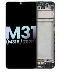 [GH82-22631A GH82-22405A] Samsung Galaxy M31 SM-M315 Display Module + Frame Black - Original Service Pack
