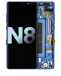 [GH97-21065B GH97-21066B] Samsung Galaxy Note 8 SM-N950 Display Module + Frame Blue - Original Service Pack