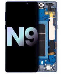 [GH97-22269B GH97-22270B GH97-GH82-23737B] Samsung Galaxy Note 9 SM-N960 Display Module + Frame Blue - Original Service Pack