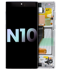[GH82-20817B GH82-20818B] Samsung Galaxy Note 10 SM-N970 Display Module + Frame White - Original Service Pack