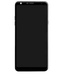 LG Q7 LMQ610 Display Module + Frame Black - Compatible Premium