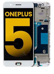 OnePlus OnePlus 5 A5000 Display Module + Frame White - Premium Refurbished