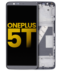 OnePlus OnePlus 5T A5010 Display Module + Frame Black - Premium Refurbished
