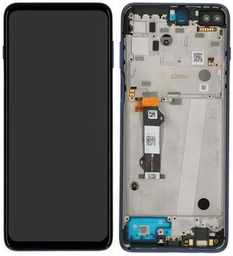 [5D68C16996] Motorola Moto G 5G Plus XT2075 Display Module + Frame Blue - Original
