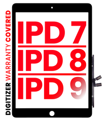 Apple iPad (2019) A2197 / iPad (2020) A2270 / iPad (2021) A2602 Touchscreen Digitizer Black - Compatible Plus